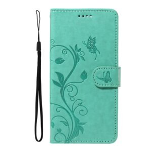 Flip Cover For iPhone Series With Butterfly Design - Card Slot – Green