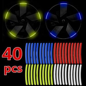 Car Motorcycle Wheel Reflective Strips - Decor Stickers - Car Styling - 10 PCS - 40 PCS